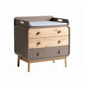 Comò per cambiare in legno con tre cassetti e piano morbido 80 x 50 x 85cm