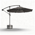 Ombrellone da giardino con struttura in alluminio e tessuto grigio 250 x 250 x 270cm