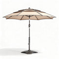 Ombrellone da giardino in alluminio beige con struttura regolabile 180 x 180 x 250cm